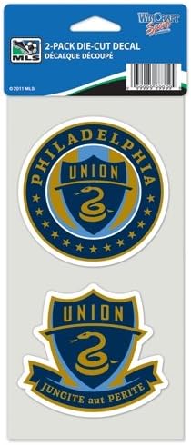 Wincraft Calcomanía de fútbol de corte perfecto (juego de 2)