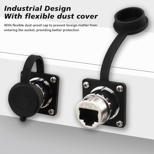 RJ45 Panel Mount Coupler Waterproof CAT6 miniatura 6