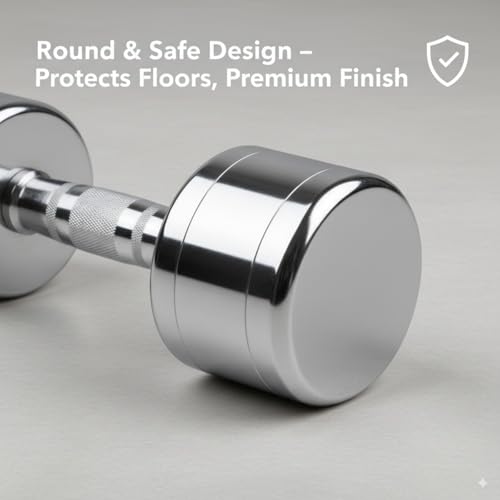 Image of Steel Dumbbell Set (2Kg 2.5kg, 3kg,4kg, 5kg, 7.5kg) 1 Pair Dumbbells, Steel Dumbbells, Home Gym Fixed Weight Dumbbell (Silver, 2KG X 2PCS)