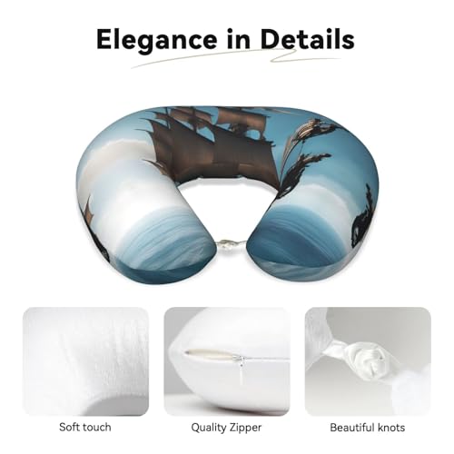 Almohada de viaje de espuma viscoelástica negra miniatura 4
