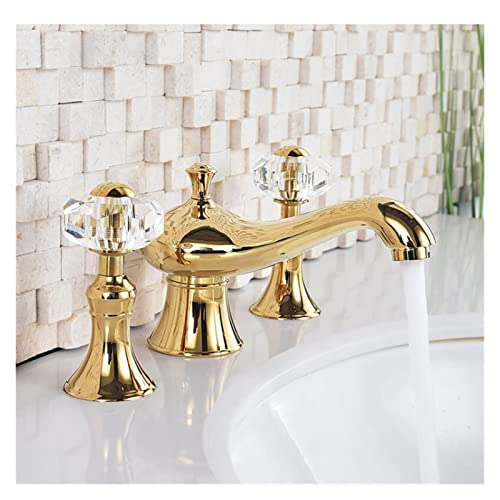Mitigeur de lavabo 3 trous or et noir pour remplacer un vieux robinet - 3