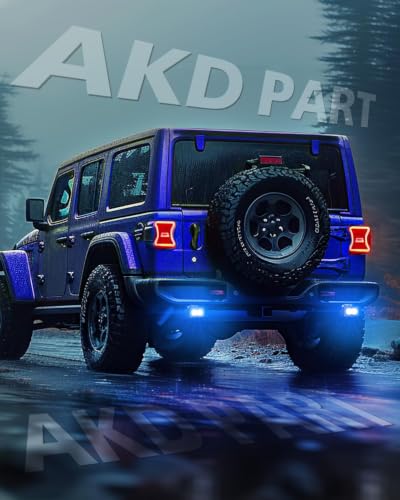 Image of Blue LED Pods, AKD Part 3 inch 40W Diffused CREE LED Pod Lights Blue Boat Light Bars Fishing Chase Emergency Safety Signal Trailer Lights for Boat Truck Pickup Tractor Van UTV