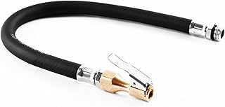 Car Tire Inflator Rubber Air Hose Clip On Air Valve Tool Compressor Air Expansion Hose and Tire Valve Fine-Grained Air Lock Chuck Tyre Air Pump Hose Tube Replacement Adapter for Motorcycle Bicycle Car