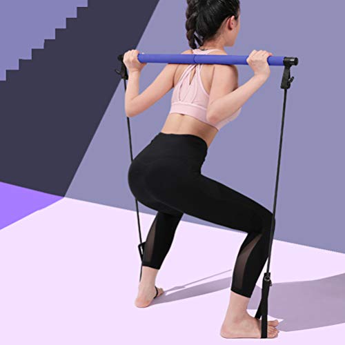 BESPORTBLE Yoga Exercise Pilates Bar Banda de longa resistência Band Trainer Fitness Rod Expander pa