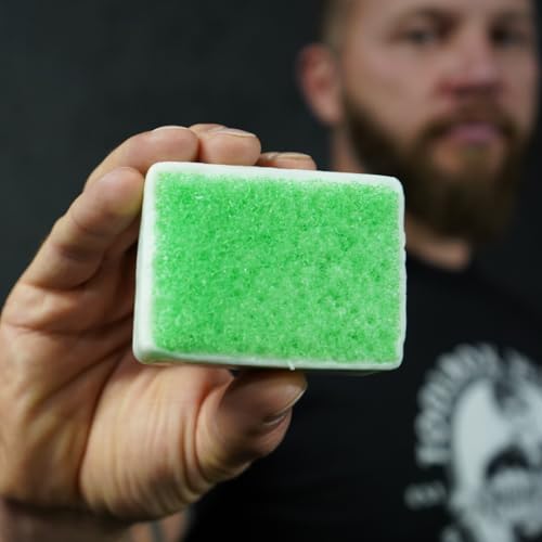 Image of Knuckle Scrubber - Bar Soap With Built-In Hand Scrubber - Heavy Duty Hand Cleaner for Auto Mechanics & Industrial Work - Easy Cleans Grease, Oil, Paint & More - All Natural With Aloe Vera - 6 Pack