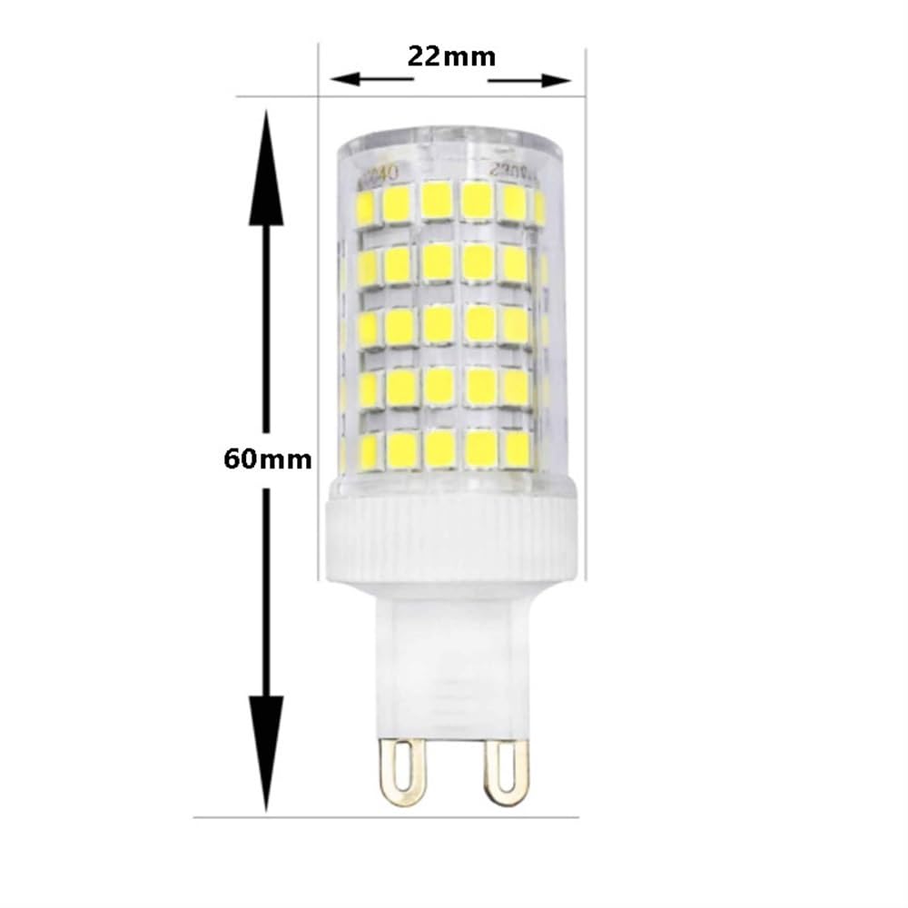 YSJX Lighting, Confezione da 10, Lampada LED in ceramica di mais 10W G9-Pin 2835SMD AC220V Sorgente luminosa a LED senza sfarfallio Lampadine per la casa(Blanc)