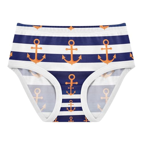 Orange Anchors Navy White Toddler Girls's Underwear 2T 202c1448