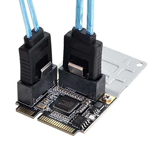 cablecc Mini PCI-E PCI Express to SATA 3.0 Dual Ports Adapter Converter Hard Drive Expansion Card - Image 4