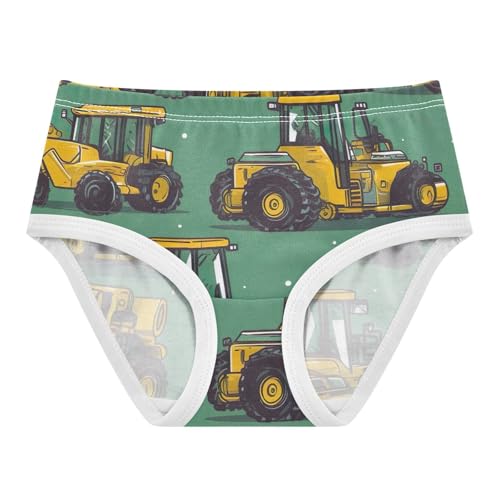 Construction Machinery Cotton Toddler Underwear, Cotton Girls Underwear, 2T–8 Years