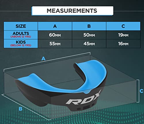 Image of RDX Mouth Guard for Boxing MMA Kickboxing Muay Thai Judo Karate - Adult Gum Shield Mouthpiece Jaw Protector with Storage Case, Martial Arts Football Lacrosse Hockey Contact Sports - Above 12 Years Age