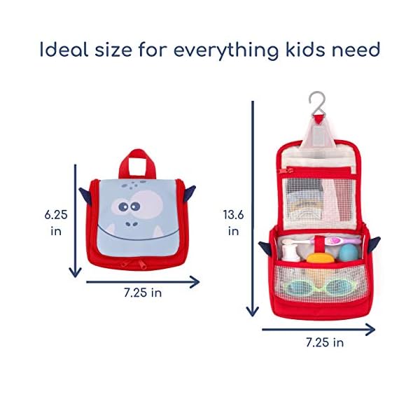 IntiMom Kids Toiletry Bag Cute Kids Wash Bag for Overnight Supplies