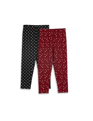 Image of Amazon Brand - Symbol Girl's Cotton Jersey Stretchable Leggings | Ankle Length | Aged 2-14 Years