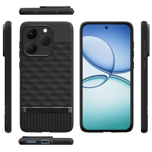 Image of Shockproof Case for Realme 15T 5G / Narzo 90 5G | Full Camera Protection | TPU Flexible Back Cover for Realme 15T 5G / Narzo 90 5G (Matte Black)