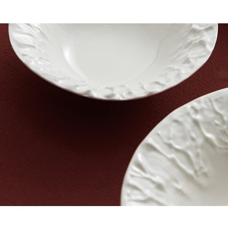 Talerz obiadowy biała ceramiczna miska na zupę, miska do sałatki, miska na makaron, talerz, kreatywna zastawa stołowa do restauracji, talerze do sałatek (8 cali)