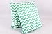 1buy3 Poszewka na poduszkę Chevron miętowa 50 cm x 50 cm ze 100% bawełny z zamkiem błyskawicznym