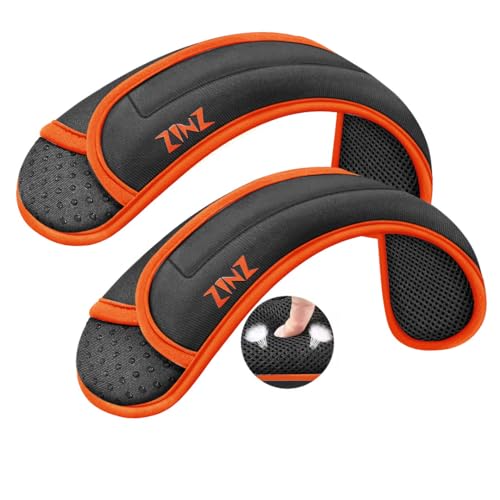 Image of ZINZ 2-Pack Universal Shoulder Pad with Ultra thick Cushion for Bag Luggage Bag Crossbody, Plus Long & Anti-Slip & Breathable,Gray&Orange-2Pack