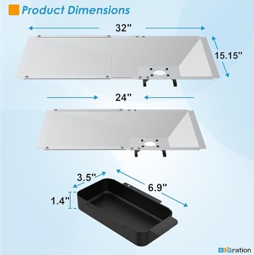 Image of Universal Grease Tray, Catch Pan and Disposable Drip Pan for 3 /4 /5 /6 Burner