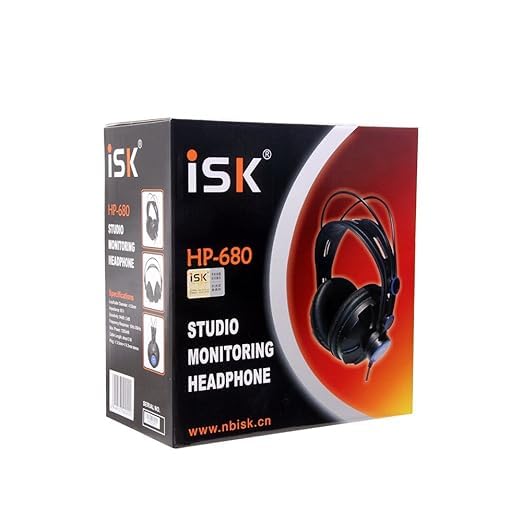 ISK HP-680 Studio Monitoring Headphones, Professional Audio Monitoring