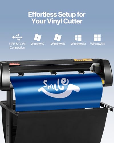 Image of VEVOR Vinyl Cutter 34 Inch Bundle, Vinyl Cutter Machine Manual Vinyl Plotter Cutter with Signmaster Software for Design and Cut, with Supplies and Tools