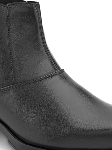 Image of Prolific Men's Chelsea Zipper /Chain Boots | High Ankle Boot| Formal, Office & Casual Wear Shoes | Soft Cushioned Insole, Slip-Resistance, Dynamic Feet Support, Arch Support & Shock Absorption