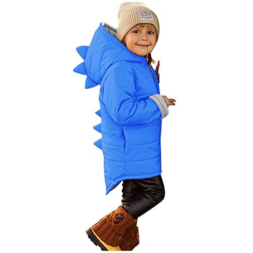 Boys Girl's 𝐖aterproof Ski Jacket Winter Warm Dinosaur Style Fleece Snow Coat Windproof Snowboarding Rain Jacket - Main Image
