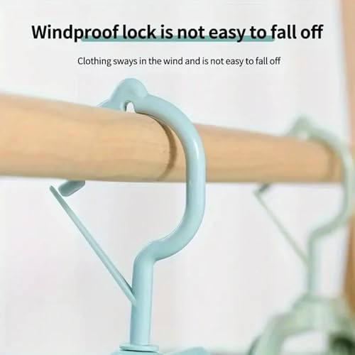 JJ Orchard 32-Pegs Drying - Collapsible Hanger with Wind-Resistant Design, For Socks, Underwears, Shoe Inserts, Infant Clothes, Gloves, washing line, sock hanger, sock dryer dollar and Hats (Blue) - Image 6