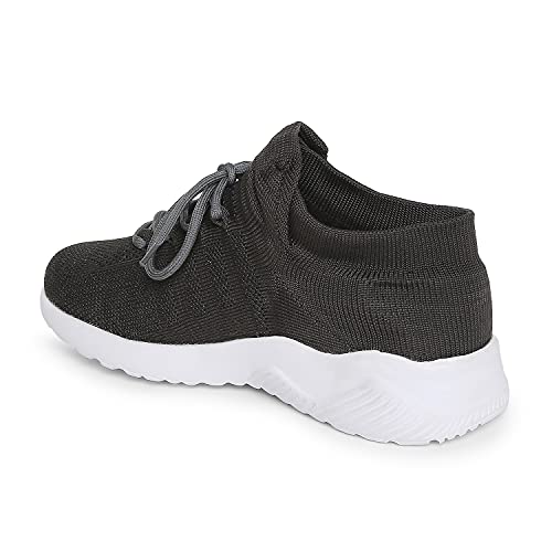 Image of Longies Men's Shoes with lace Dark Grey Casual Shoes-11 /UK (LGMLSSV001)