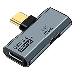 Seminer USB C OTG Adapter, Type C 100W PD Charging to Dual USB C Splitter for iPhone 15 Pro Max, Google TV Chromecast 2020, MacBook, Samsung Galaxy S22/S23 (Gray)