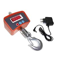 Digitale Kranwaage 1000 kg | Professionelles Dynamometer mit hoher Präzision mit Haken aus Edelstahl