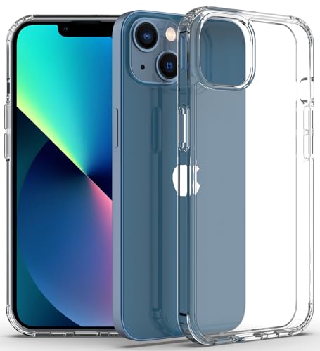 Image of KAPAVER Hybrid Series Back Cover Case Compatible with iPhone 13 (Clear)