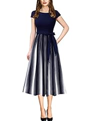 Navy Blue and White Striped Version B