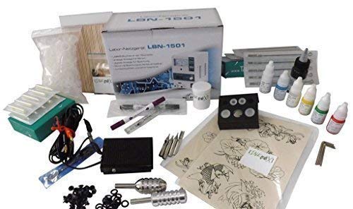 INKgrafiX IG-S6 Tattoo Komplettset – 2 Spulenmaschinen, Netzteil, Farben & Zubehör – Vom Deutschen Profi