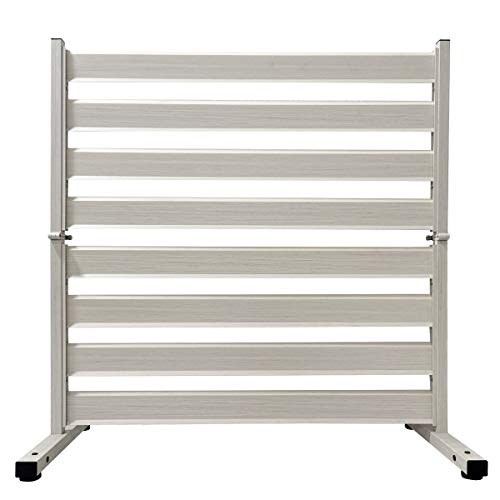 ALMAX アルマックス オレフェンス アルミ たためる フェンス 幅90×高さ90 (木目調ホワイト) 目隠し ラティス DIY OF-0909WT