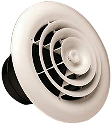 RectorSeal TRUaire Grille/Damper 81911 Ceiling Diffuser, Easy Installation, HVAC, 8" Round Grille/Damper/Box 6,7,8"