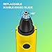 Aiefeya Nose Hair Trimmer for Men & Women, IPX7 Waterproof, USB Rechargeable, Easy Cleaning, All-in-ONE Facial & Eyebrow Trimmer (Yellow)
