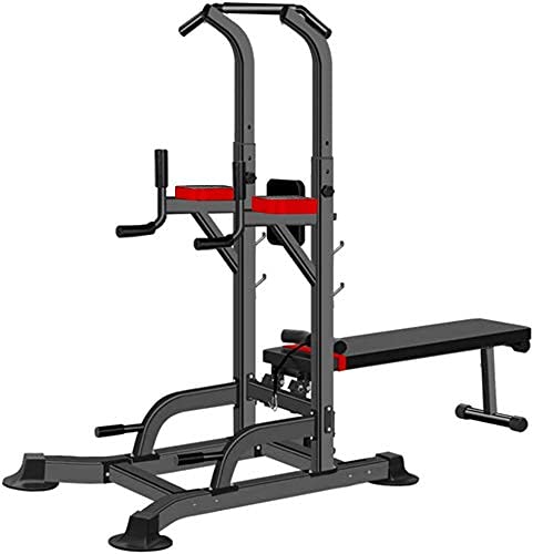 FGDSA Fitnesshilfe Kurzhantelbank Verstellbarer Power Tower Mit Kurzhantelbank – Multifunktionale Klimmzugstation Für Krafttraining – Dip Stand Workout Fitness Bar – Push Up Geräte Von Home Gym Exe