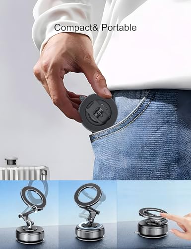 Vearstie Magnetic Car Phone Mount, 360° Rotation for iPhone 17-12 & Android - image 6
