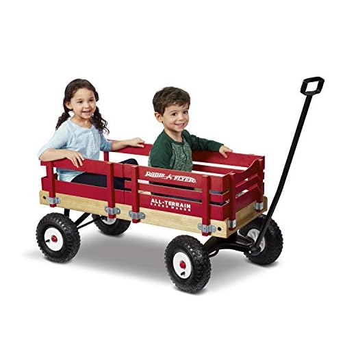 Radio Flyer All-Terrain Cargo Wagon, Red Wood