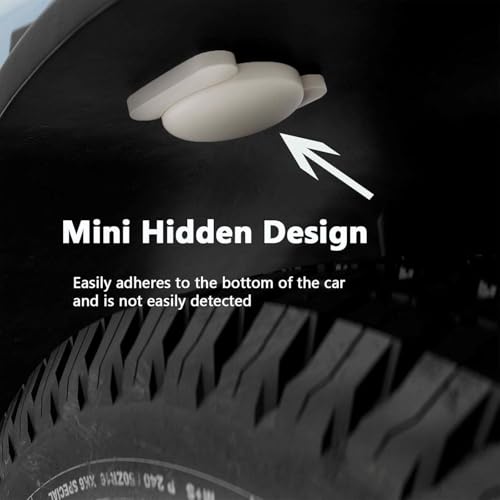 Image of GPS Tracker for Vehicles, Real-Time Undetectable GPS Tracker for Car Work with Find My- No Monthly Fee & SIM Card for Hidden Magnetic GPS Locator for iOS Device, Ultra-Slim, IP68 Waterproof, White