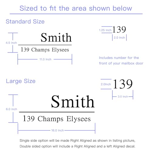 Image of Custom Reflective Mailbox Numbers and Street Address Decal - CMN10