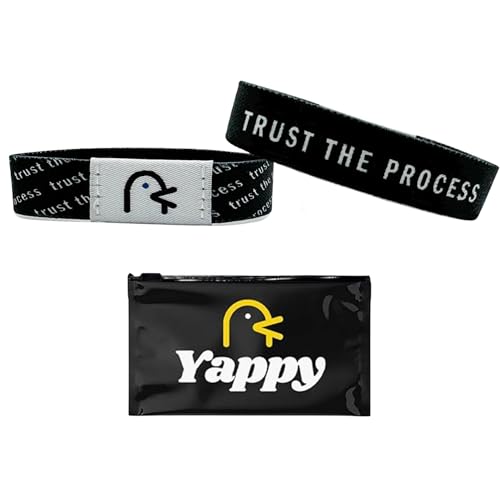 Yappy Daily Motivational Bracelet with Positive Quotes and Uplifting Messages Intention Bracelet for Everyone Daily Affirmation Bracelet (Trust The Process Regular)