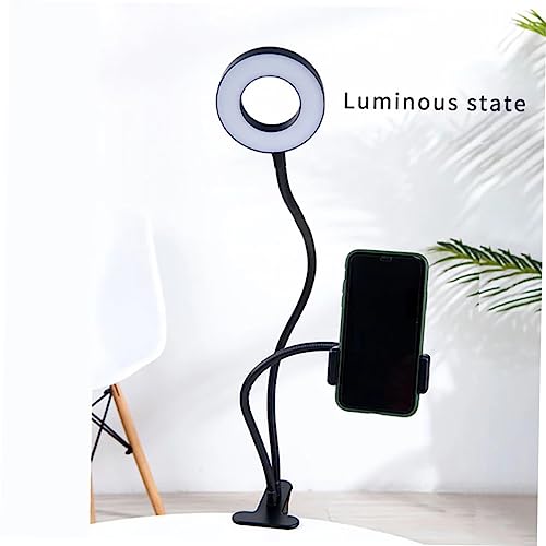 Aro de luz de clip para escritorio y lecturas cómodas en tablet con soporte de metal 6