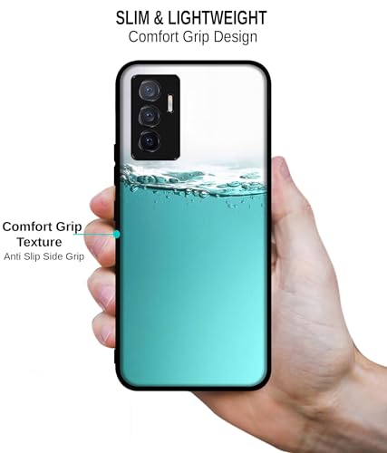 Image of Half Fill Design Premium 2D Printed Metal Back Case Cover for Vivo V23E 5G / Y75 4G