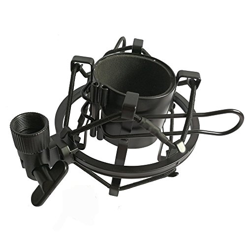 AORO マイクショックマウント マイクホルダー 汎用 カメラ ショックマウント サスペンションホルダー 振動防止 48mm-52mm に対応 ブラック AORO マイクショックマウント マイクホルダー 汎用 カメラ ショックマウント サスペンションホルダー 振動防止 48mm-52mm に対応 ブラック