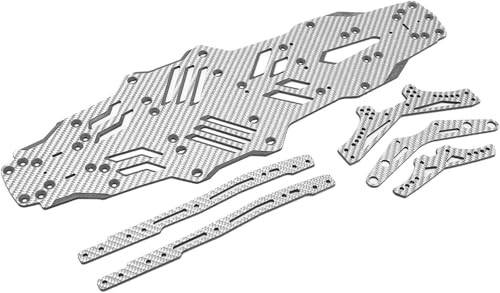 Carbon Fiber Upgrade Parts for MST RMX2.0S&RRX2.0S 1:10 Model Drift car Silver SSG Version (Silver)