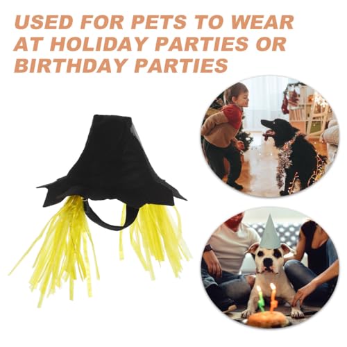 Sombrero espantapájaros para perros pequeños Halloween miniatura 6