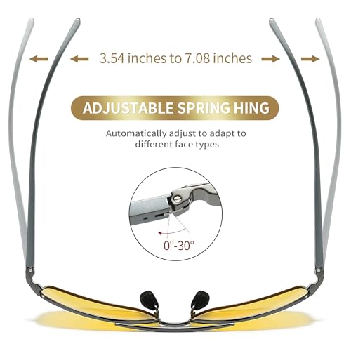 Image of SUNGAIT UV protection Ultra Lightweight Rectangular Polarized Sunglasses