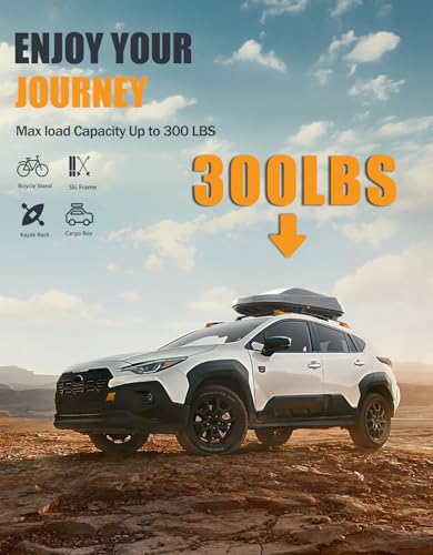 Image of KINGGERI 300lbs Roof Rack Cross Bars Compatible with Subaru crosstrek 2024-2026 Limited /Premium /Sport (Not for Wilderness) with Raised Side Rails, Lockable Aluminum Roof Rails Crossbars Luggage