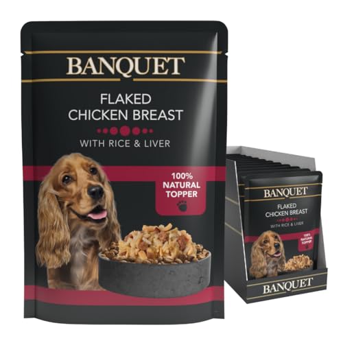HiLife Banquet - Wet Dog Food - Flaked Chicken Breast Rice Liver - 100% Natural Ingredients 15 Pouches x 100g