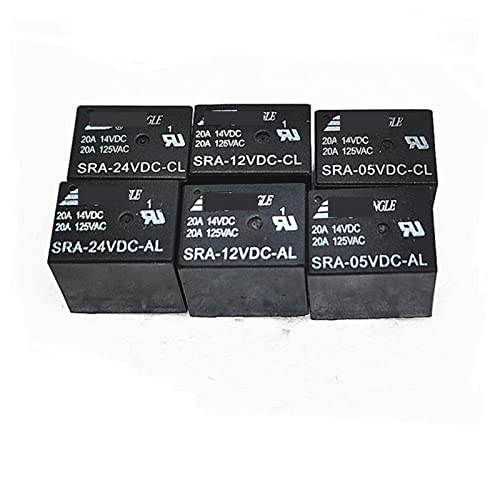 5 uds 5V 12V 24V 20A 14VDC relé de potencia SRA-05/12/24VDC-CL SRA-05/12/24VDC-AL 4/5Pin tipo de conversión relé de automóvil(SRA-24VDC-AL (4 Pin))